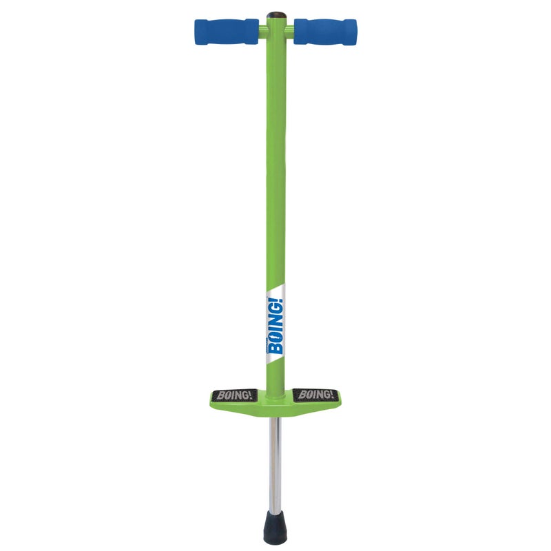 Geospace Jumparoo BOING! JR. Steel POGO STICK by Air Kicks, Small for Kids 50 to 90 Lbs - Active Play Outdoor Fun that Promotes Exercise & Balance Skills (Green) - Image 1